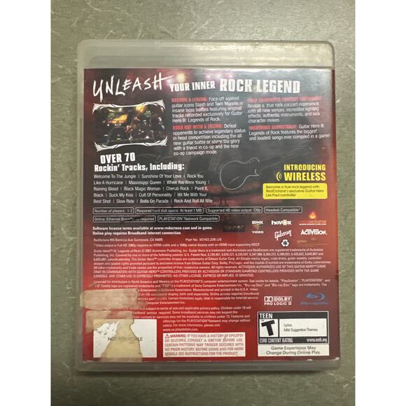 Guitar Hero III: Legends of Rock (PlayStation 3) – Complete CIB - Picture 2 of 4
